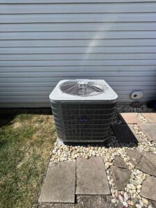 an air conditioner outside of a house