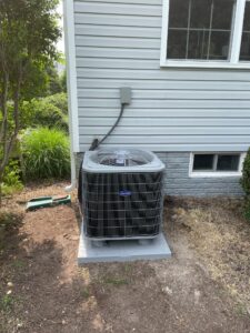 an air conditioner outside of a house