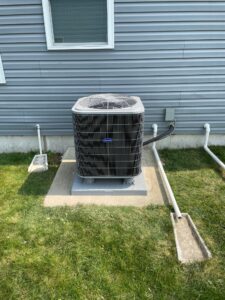 an air conditioner outside of a house