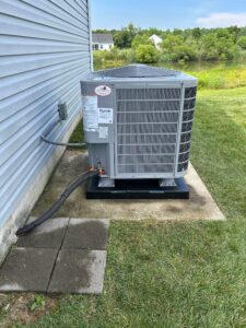 an air conditioner outside of a house