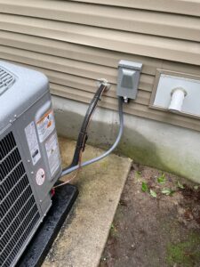 an air conditioner outside of a house
