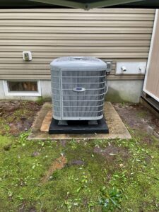 an air conditioner outside of a house