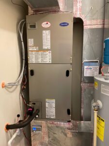 a water heater installed in a basement