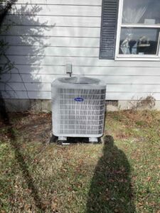 an air conditioner outside of a house