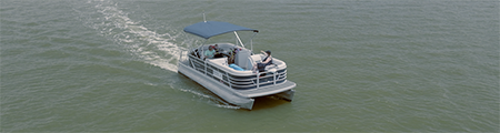 a boat with people on it is in the water