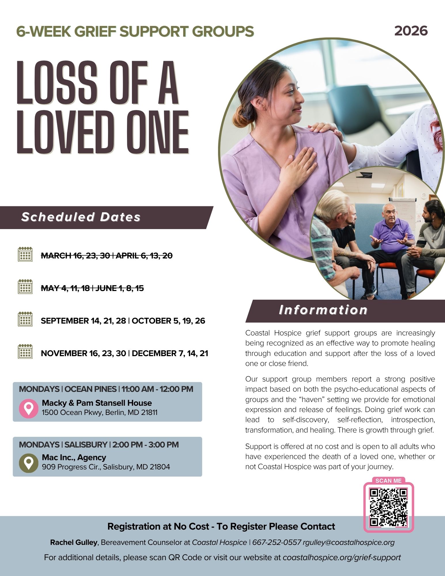 6-Week Grief Support Group Loss of a Loved One 6-Week Grief Support Group Loss of a Loved One