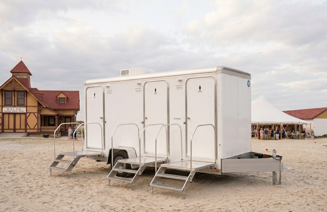 3-station restroom trailer