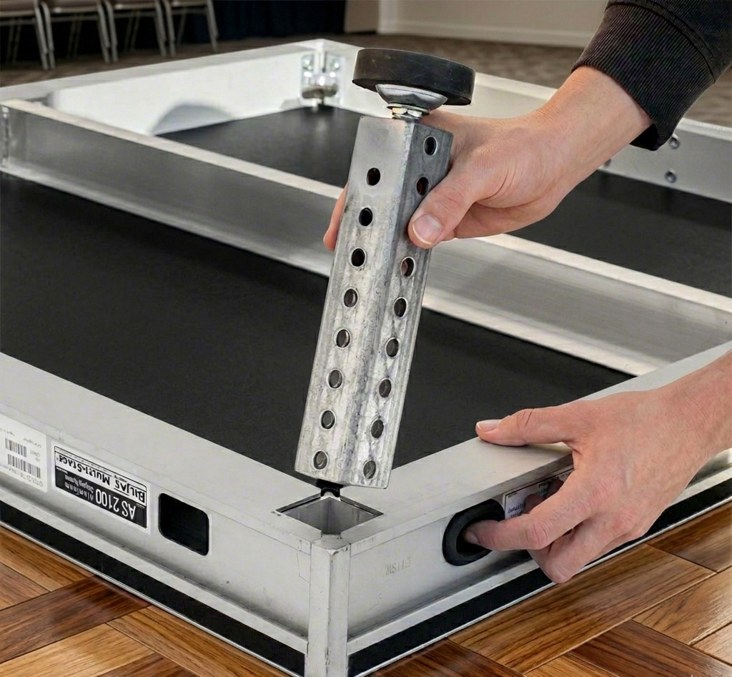 Adjustable Biljax staging legs