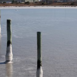 icy pilings