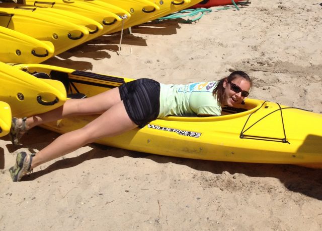 katie cleaning kayakweb