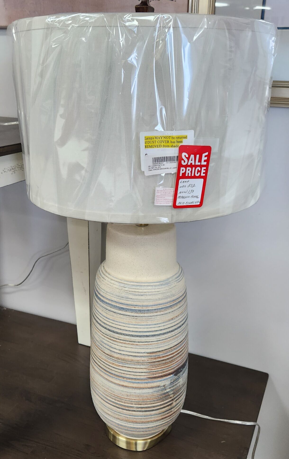 a large white object on display in a store