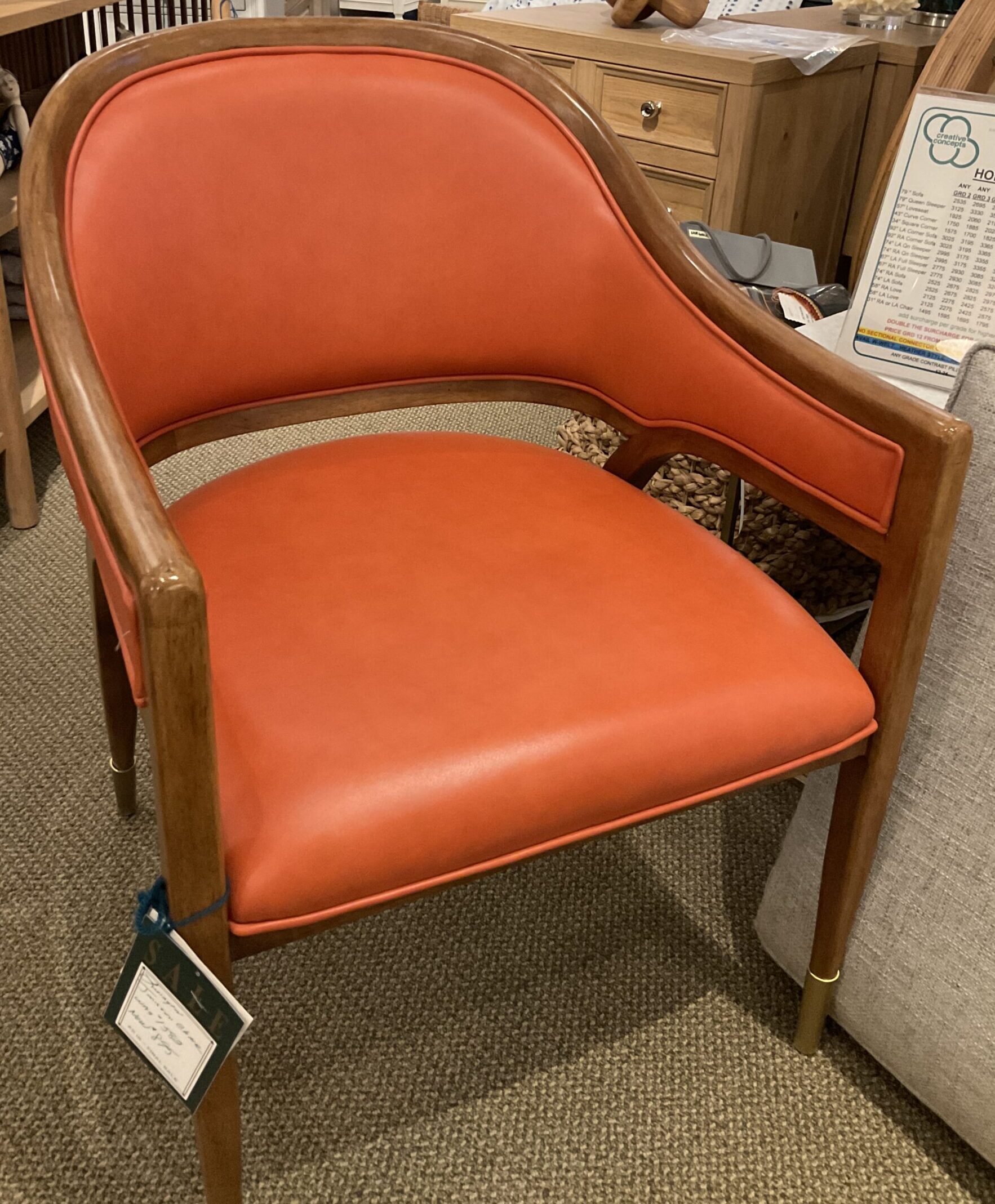 a chair that is sitting on a couch