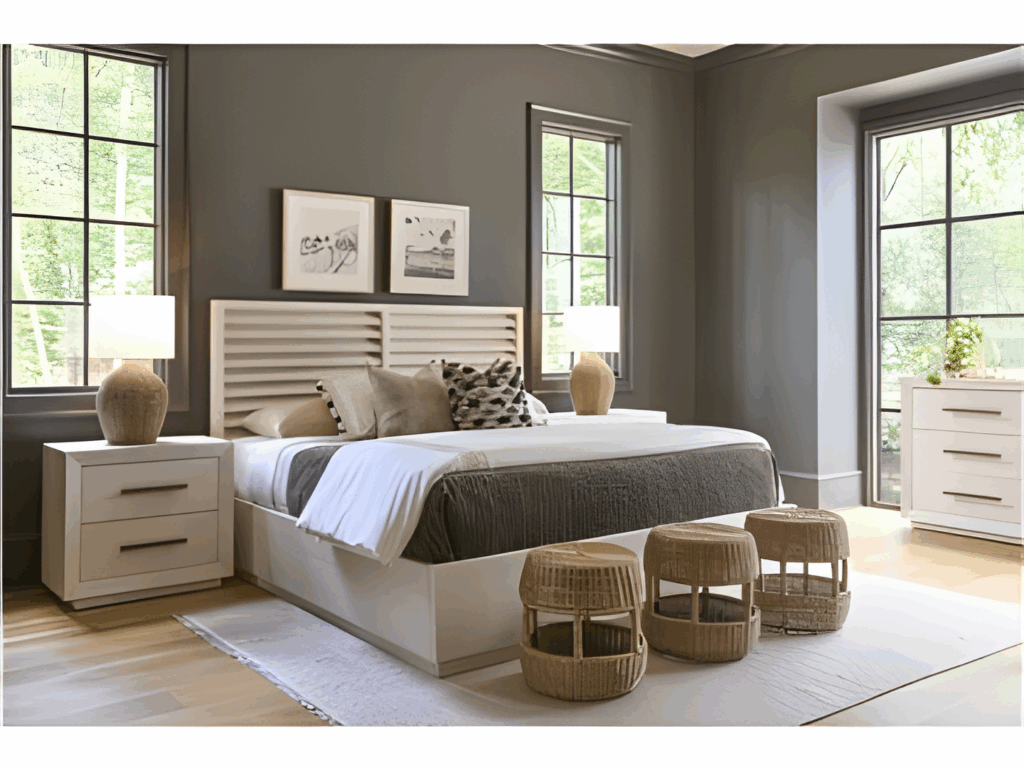 Thumbnail of http://a%20bed%20room%20with%20a%20neatly%20made%20bed%20and%20two%20night%20stands
