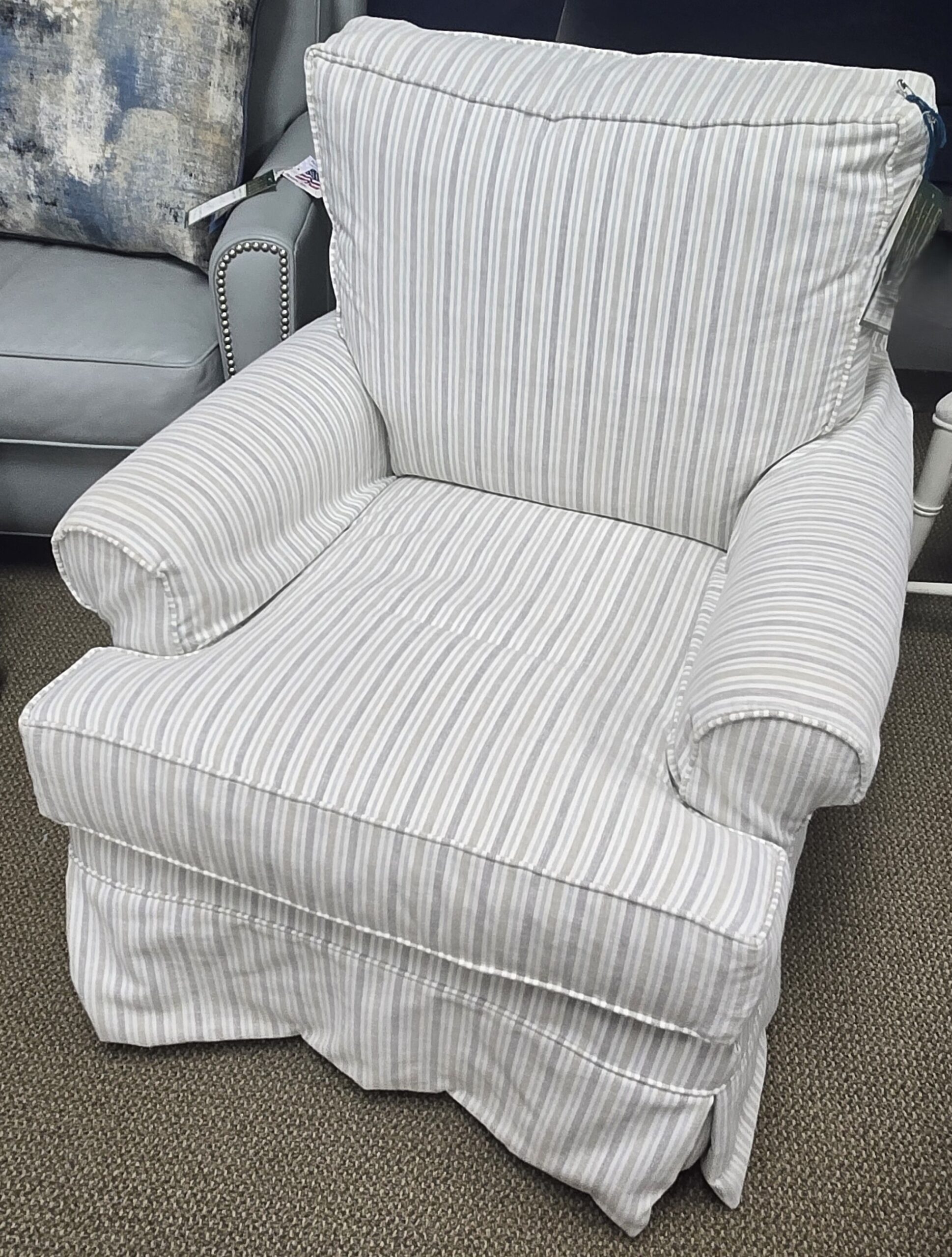 a chair and a couch in a room