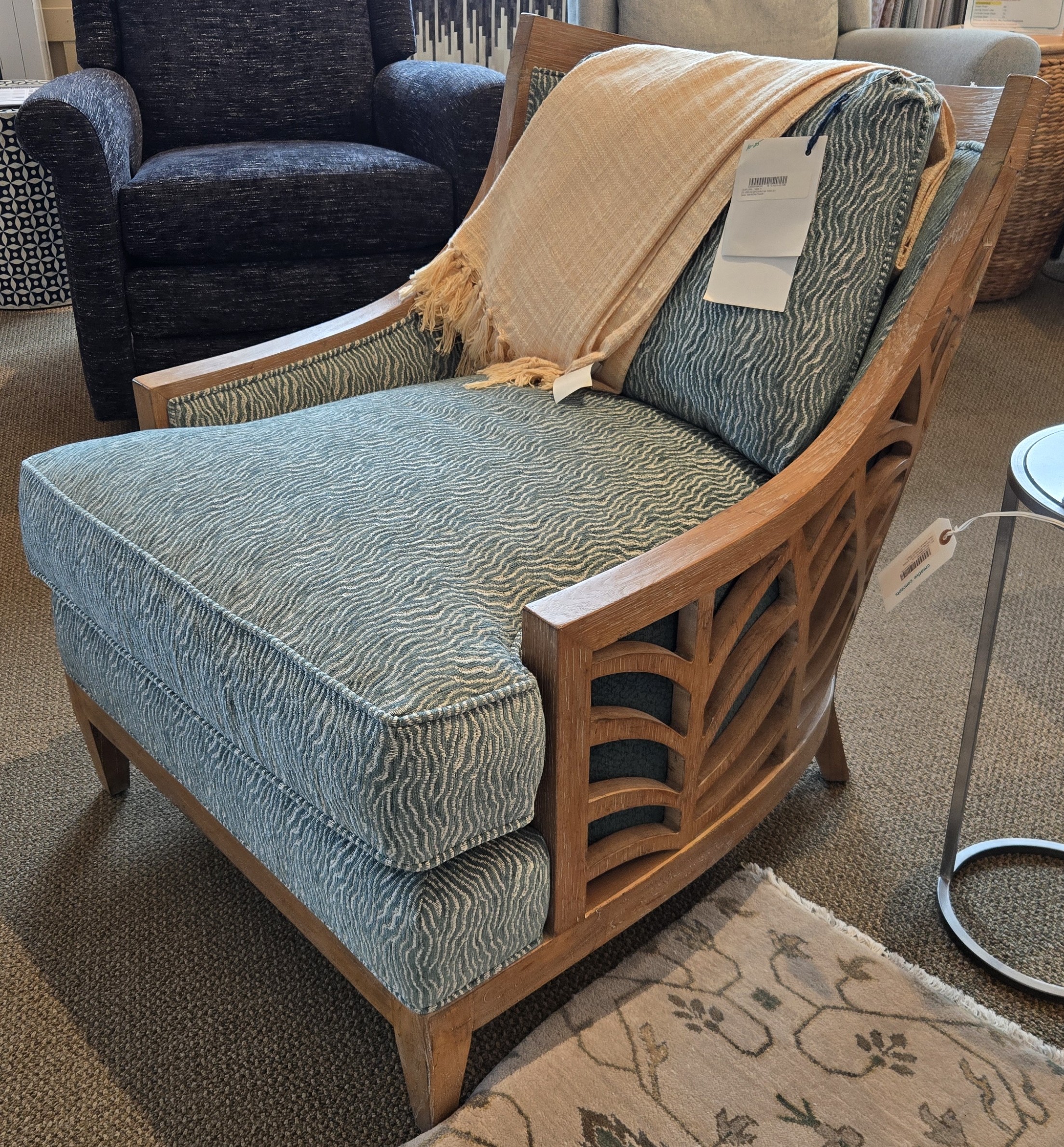 a chair and a chair in a room