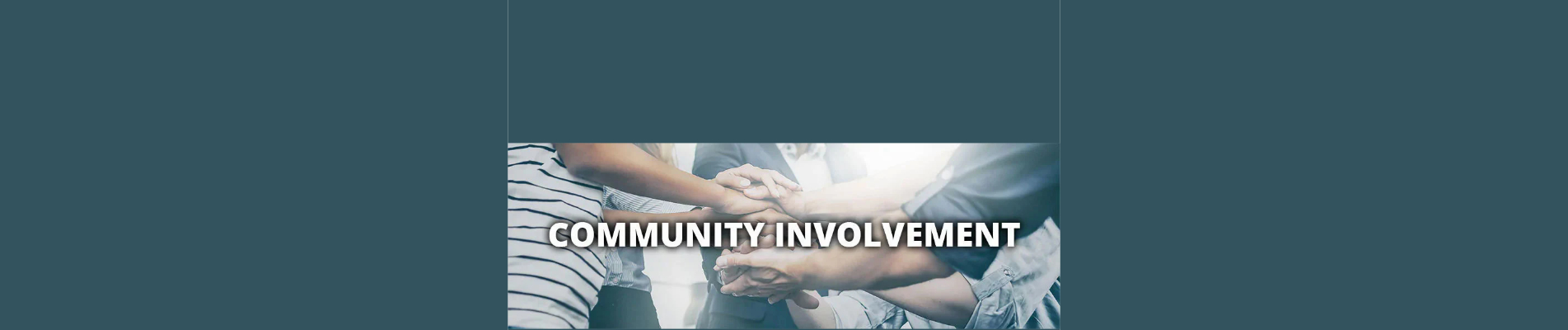 a poster with the words community involvement on it
