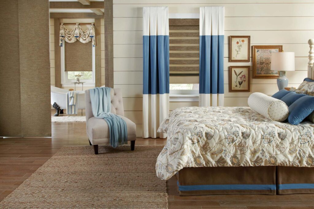 Thumbnail of http://a%20bedroom%20with%20a%20bed,%20chairs,%20and%20pictures%20on%20the%20wall