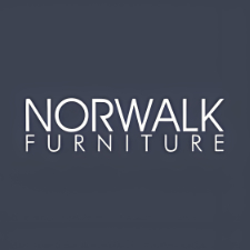 the norwalk furniture logo on a dark background