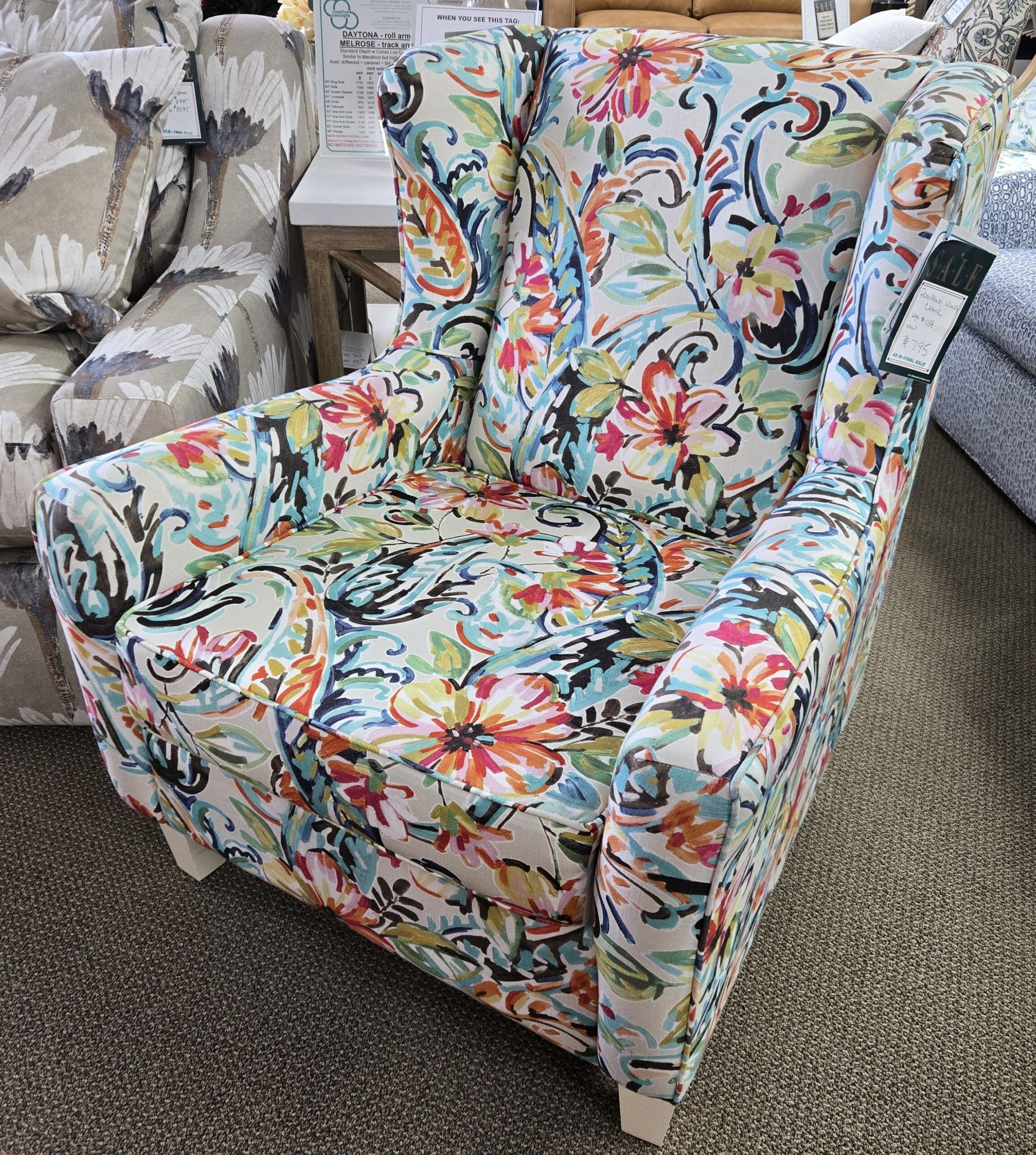 a chair and a chair in a room