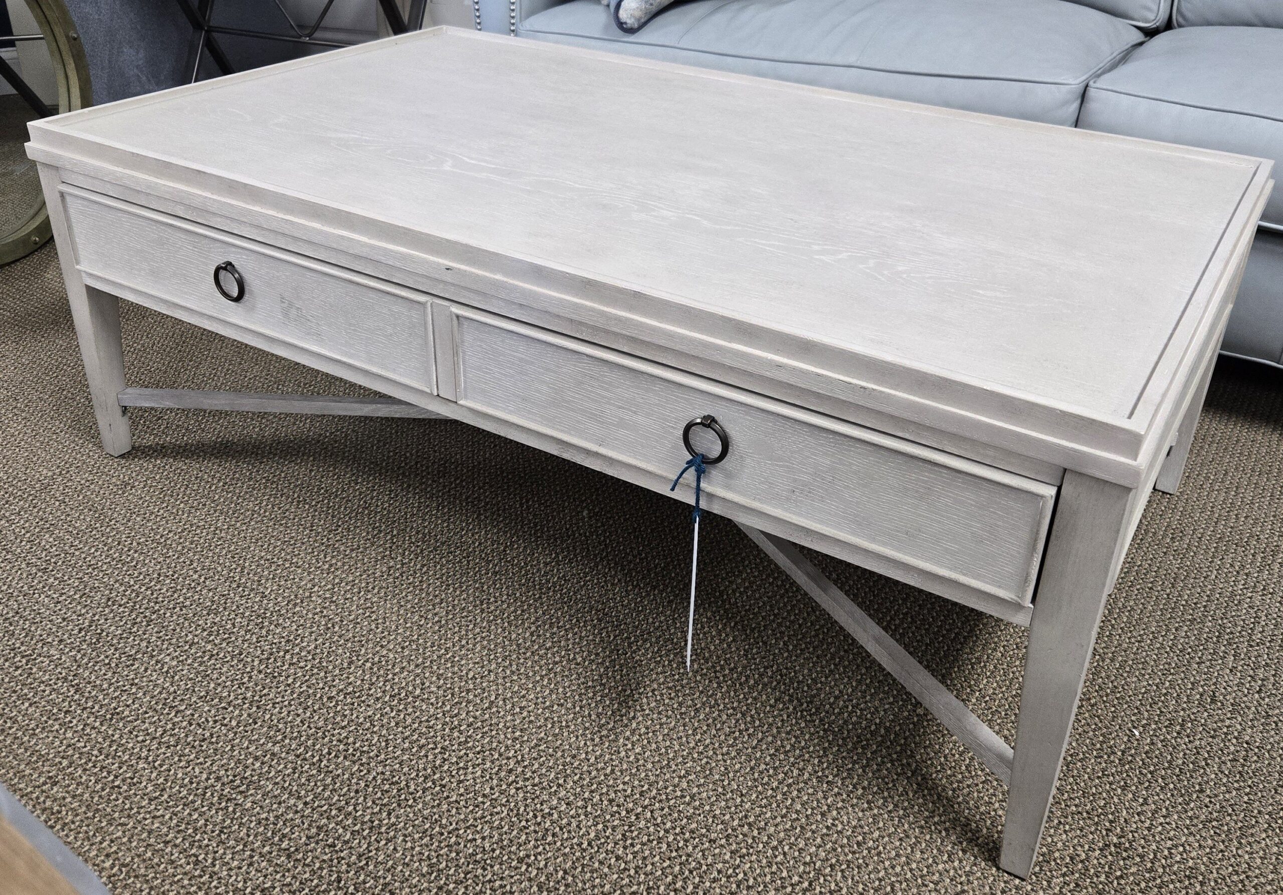 a living room with a couch and a coffee table