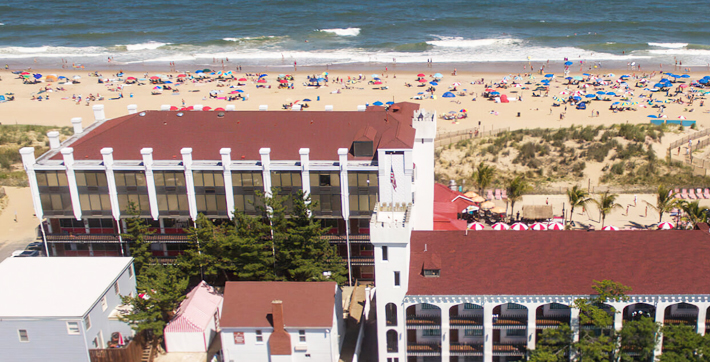 Image of Castle in the Sand's beach front view