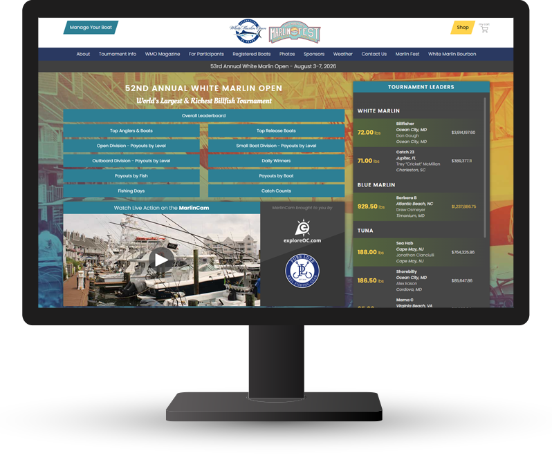Monitor displaying WMO site
