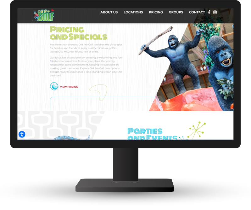 D3 Website Design for Old Pro Golf