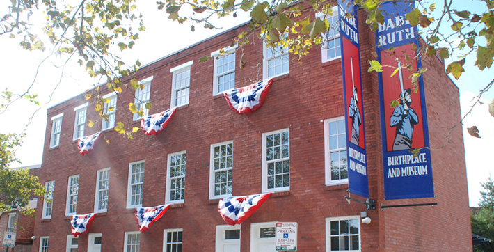 Exterior of the Babe Ruth Birthplace and Museum in Baltimore, MD