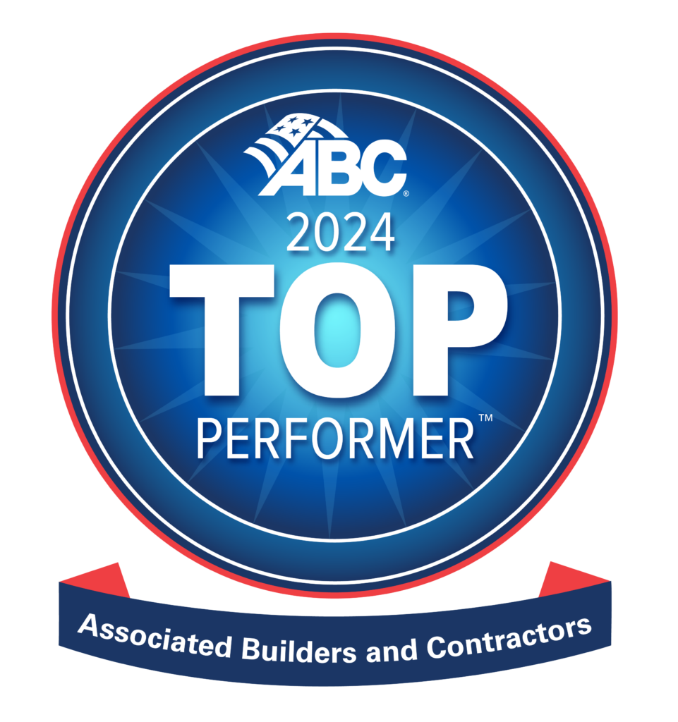 a blue badge with the words top performer