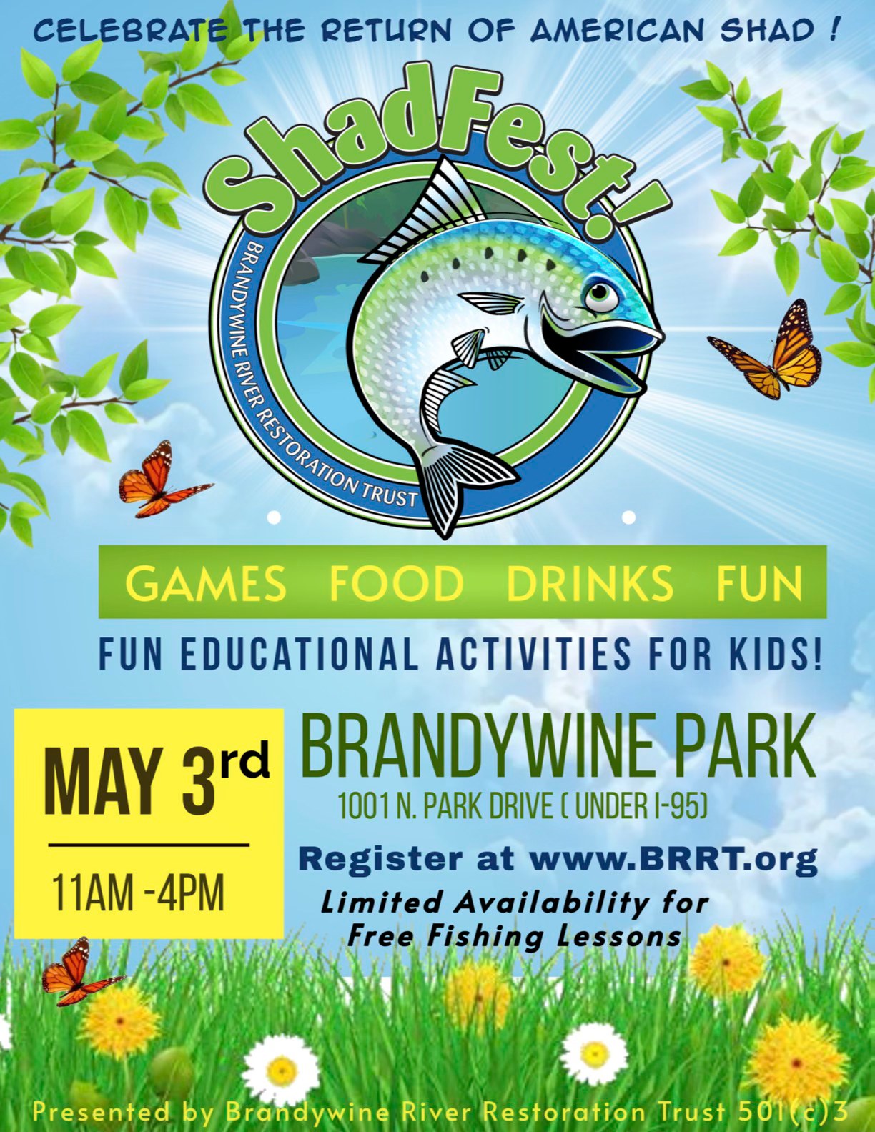 a flyer for a fish festival with a picture of a fish