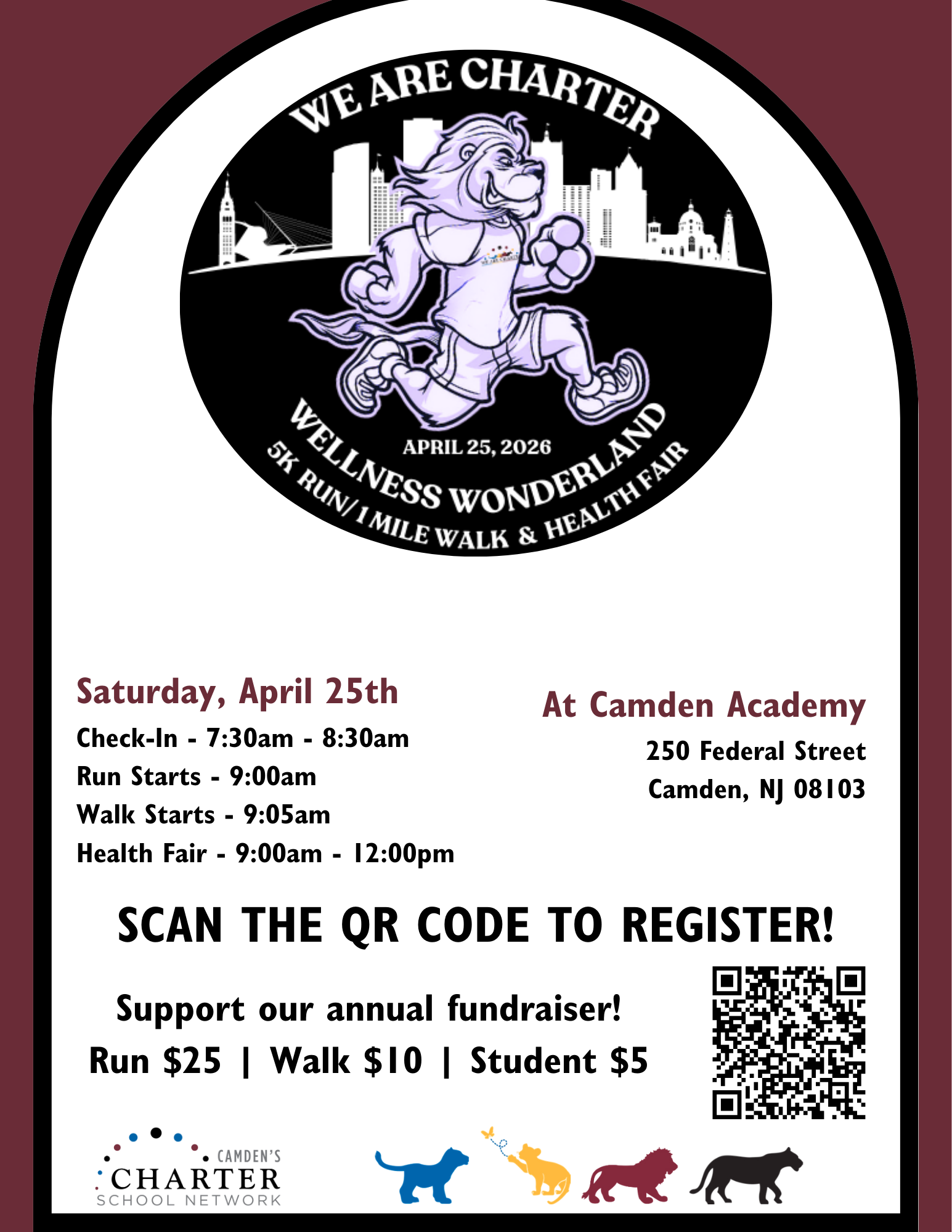 a poster advertising a fundraiser event for a dog walker