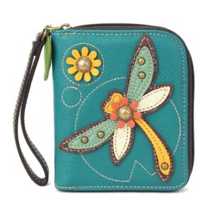 Zip-Around Wallet - Dragonfly - turquoise