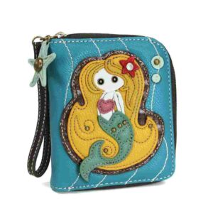 Zip-Around Wallet - Mermaid - blue