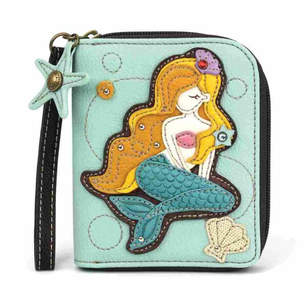 Zip-Around Wallet - Mermaid A - blue