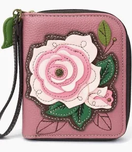 Zip-Around Wallet - Rose A - pink - pink
