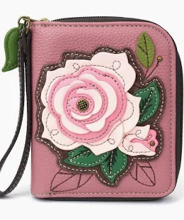Zip-Around Wallet - Rose A - pink - pink