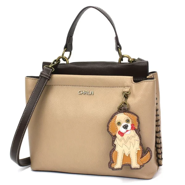 Charming Satchel - Golden Retriever - taupe