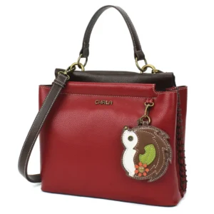 Charming Satchel - Hedgehog - burgundy