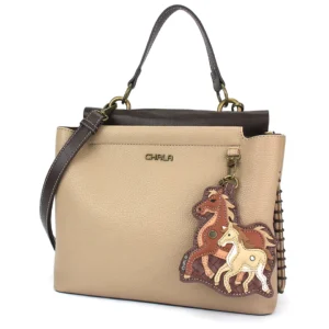 Charming Satchel - Horse Family - taupe