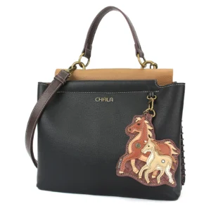 Charming Satchel - Horse Family - black