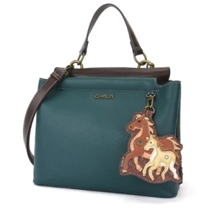 Charming Satchel - Horse Family - turquoise