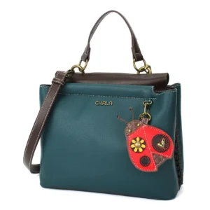 Charming Satchel - Ladybug - turquoise