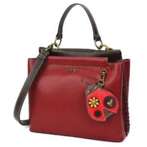Charming Satchel - Ladybug - burgundy