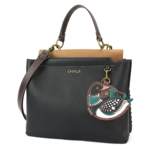 Charming Satchel - Loon Bird - black