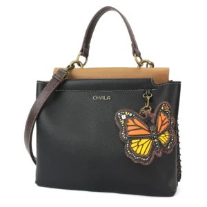 Charming Satchel - Monarch Butterfly - black
