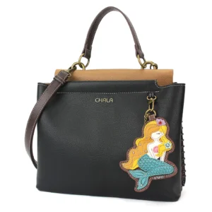 Charming Satchel - Mermaid A - black
