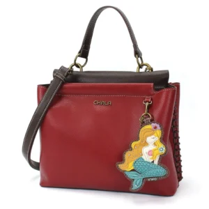 Charming Satchel - Mermaid A - burgundy
