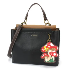 Charming Satchel - Mushrooms - black
