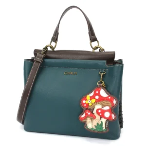 Charming Satchel - Mushrooms - turquoise