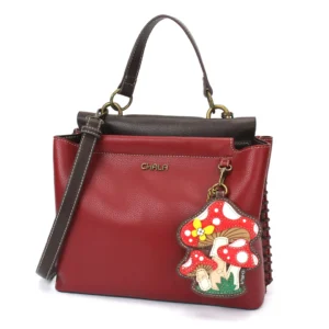 Charming Satchel - Mushrooms - burgundy